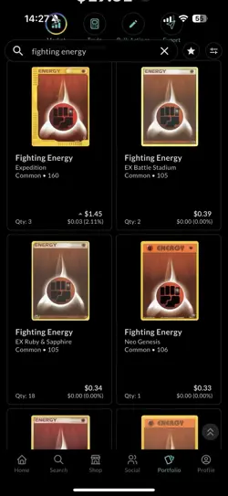 Pokemon Fighting Energy Lot (54 Cards) | WotC & EX Era | Expedition, Neo, Base - Image 2