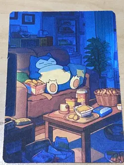 Anime ART STYLE Snorlax Fan Full Art Pokemon Custom Card/perfect bookmark - Image 1