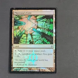 MTG - 1x Phyrexia's Core - New Phyrexia - LP - Magic The Gathering - Land Foil - Image 2