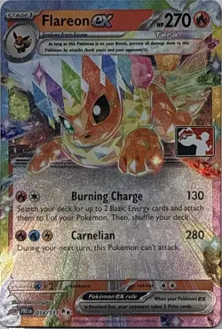 Flareon ex 014/131 Holo Double Rare Prize Pack Series Cards Pokemon NM - Image 1