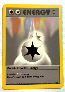 Pokemon TCG Double Colorless Energy Special Energy Card 124/130 Base Set 2 2000 - Image 1