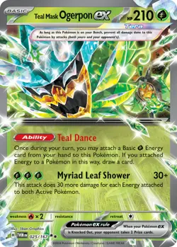Teal Mask Ogerpon ex 25/167 Double Rare | Twilight Masquerade | Pokemon Card - Image 1