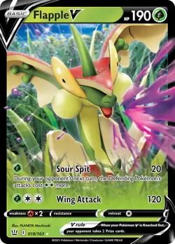 Flapple V 18/163 Rare Holo V | Battle Styles | Pokemon Card - Image 1