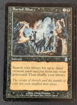 MTG - 1x Buried Alive - Odyssey - LP - Vintage - Rare Magic The Gathering #118 - Image 1