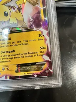 2015 Pokemon XY Pikachu EX XY84 Black Star Promo Card PSA 8 - Image 2