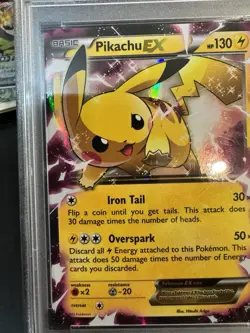 2015 Pokemon XY Pikachu EX XY84 Black Star Promo Card PSA 8 - Image 4