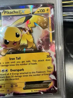 2015 Pokemon XY Pikachu EX XY84 Black Star Promo Card PSA 8 - Image 5