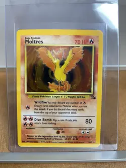 Pokemon TCG Moltres Fossil Holo Card 12/62 1999 Near Mint/Lightly Played - Image 1