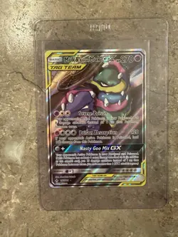 Muk & Alolan Muk GX Full Art Holo Card 197/214 Sm-Unbroken Bonds - Image 1