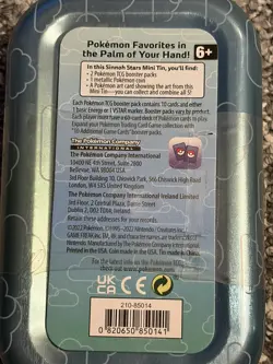 Sealed Pokemon TCG Sinnoh Stars Piplup Tin: 2 Booster Packs, Coin & Art Card-NEW - Image 3