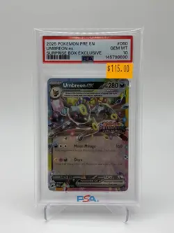 2025 Pokemon Umbreon EX Surprise Box 060/131 PSA 10 - Image 1