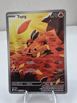 Pokemon TCG: Tepig Full Art Holo Illustration Rare 70 HP SV: White Flare 096/086 - Image 1