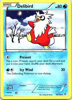 Delibird 38/149 Uncommon Boundaries Crossed Pokemon HP - Image 1