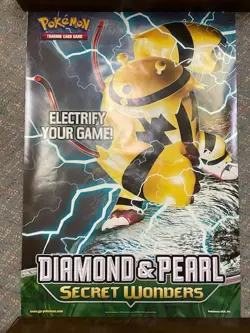 Pokemon TCG Diamond & Pearl Secret Wonders Poster 2007 36" x 24" Electivire - Image 2