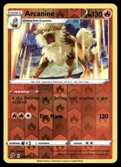 ARCANINE 028/028 RARE REBEL CLASH - Image 1