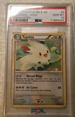 Pokemon Heartgold & Soulsilver Undaunted #9 Togekiss-Holo Undaunted PSA 10 Pop*9 - Image 3