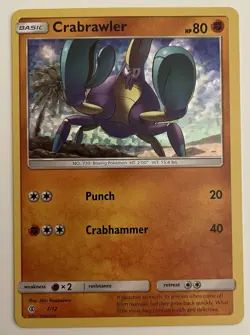 Crabrawler 7/12 Pokemon TCG McDonald's Promo 2017 Holo LP - Image 1