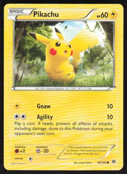 Pikachu 48/162 Common BREAKthrough Pokemon Near Mint - Image 1