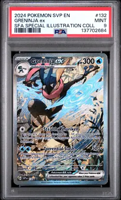 2024 POKEMON SVP EN-SV BLACK STAR PROMO #132 GRENINJA EX PSA 9 - Image 1