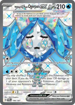 Wellspring Mask Ogerpon ex 194/167 Ultra Rare | Twilight Masquerade | Pokemon Ca - Image 1