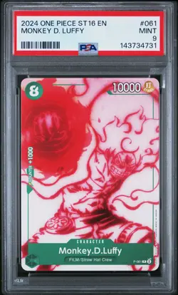2024 One Piece Starter Deck St16-Green Uta #061 Monkey D. Luffy PSA 9 - Image 1