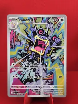 Pokemon TCG Loudred Illustration Rare Card Paradox Rift 212/182 - Image 1