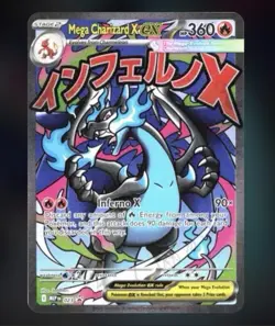 Mega Charizard X ex 023 ME: Mega Evolution Black Star Promo Pokemon Card - Image 1