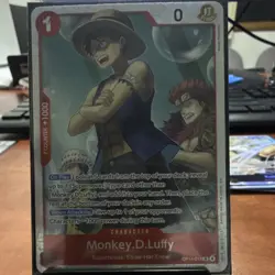 Bandai Monkey.D.Luffy OP14-013 SR Super Rare One Piece CCG EN Character Card - Image 1