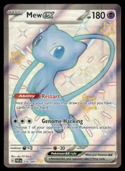 Pokemon Cards Mew ex 216/091 Paldean Fates Shiny Ultra Rare NM - Image 1