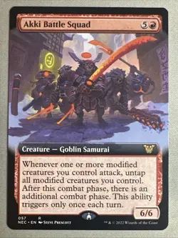 MTG / Akki Battle Squad / NEC / #57 / Regular (Extended Art) / Rare / NM - Image 1