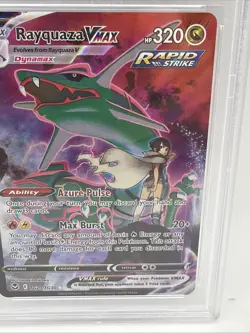 2022 pokemon sword & shield silver tempest #TG20 Rayquaza vmax full art psa 10 - Image 4