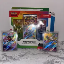 Pokemon Rowlet, Litten & Popplio First Partner Illustration Collection Promo Set - Image 1