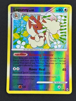 Lopunny 21/99 Rare Arceus Pokemon Reverse Holo Lightly Played - Image 1