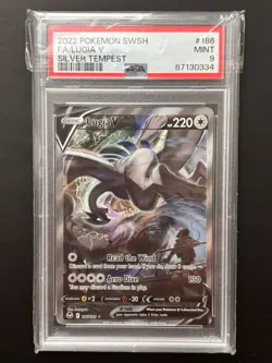 Pokemon TCG Lugia V 186/195 Silver Tempest Sword & Shield English PSA 9 Mint - Image 2