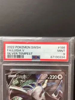 Pokemon TCG Lugia V 186/195 Silver Tempest Sword & Shield English PSA 9 Mint - Image 3