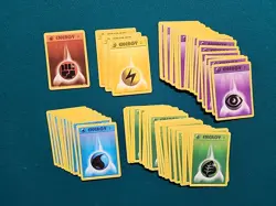 Pokemon Base Set 2 lot-62 Shadowless Energy Cards-Vintage WOTC 2000- NM - Image 1