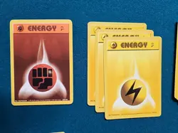 Pokemon Base Set 2 lot-62 Shadowless Energy Cards-Vintage WOTC 2000- NM - Image 2