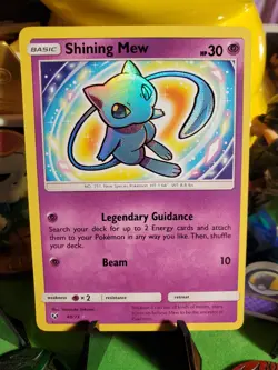 Pokemon TCG 2017 Shining Legends Set Shining Mew 40/73 NM Holo Rare Card :) - Image 1
