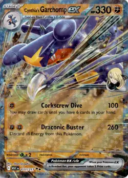 Cynthia's Garchomp ex 111/217 ME: Ascended Heroes Pokemon Card TCG - Image 1