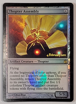 MTG - 1x Thopter Assembly - Mirrodin Besieged - Launch Party Promo - LP - Foil - Image 1