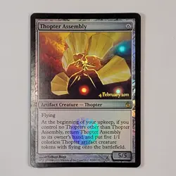 MTG - 1x Thopter Assembly - Mirrodin Besieged - Launch Party Promo - LP - Foil - Image 2