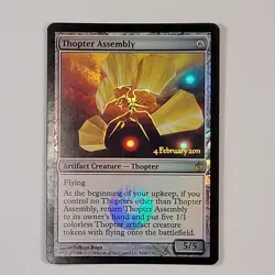 MTG - 1x Thopter Assembly - Mirrodin Besieged - Launch Party Promo - LP - Foil - Image 3