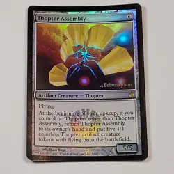 MTG - 1x Thopter Assembly - Mirrodin Besieged - Launch Party Promo - LP - Foil - Image 4