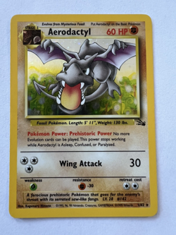 Aerodactyl 1/62 Fossil Holo Rare Pokemon Card MP Wizards 1999 - Image 1