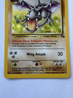 Aerodactyl 1/62 Fossil Holo Rare Pokemon Card MP Wizards 1999 - Image 3