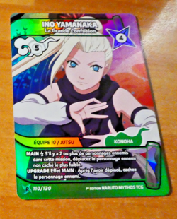 NARUTO MYTHOS 1ST ED EDITION CARD GAME HOLO CARTE INO 110/130 RARE FR TCG MINT - Image 1