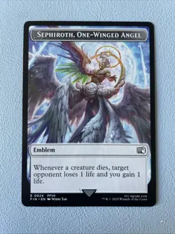 Emblem - Sephiroth, One-Winged Angel Robot Warrior Double-Sided Token MTG NM - Image 1