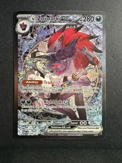 Pokemon TCG N's Zoroark Ex SIR 286/217 Ascended Heroes English Centered - Image 1
