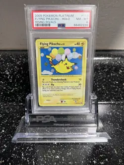 2009 Pokemon Platinum Rising Rivals 113/111 Flying Pikachu Holo PSA 8 NM Rare - Image 1