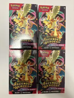 Pokemon TCG: Mega Evolution Ascended Heroes Booster Bundle (6 Packs) Lot Of 4 - Image 2